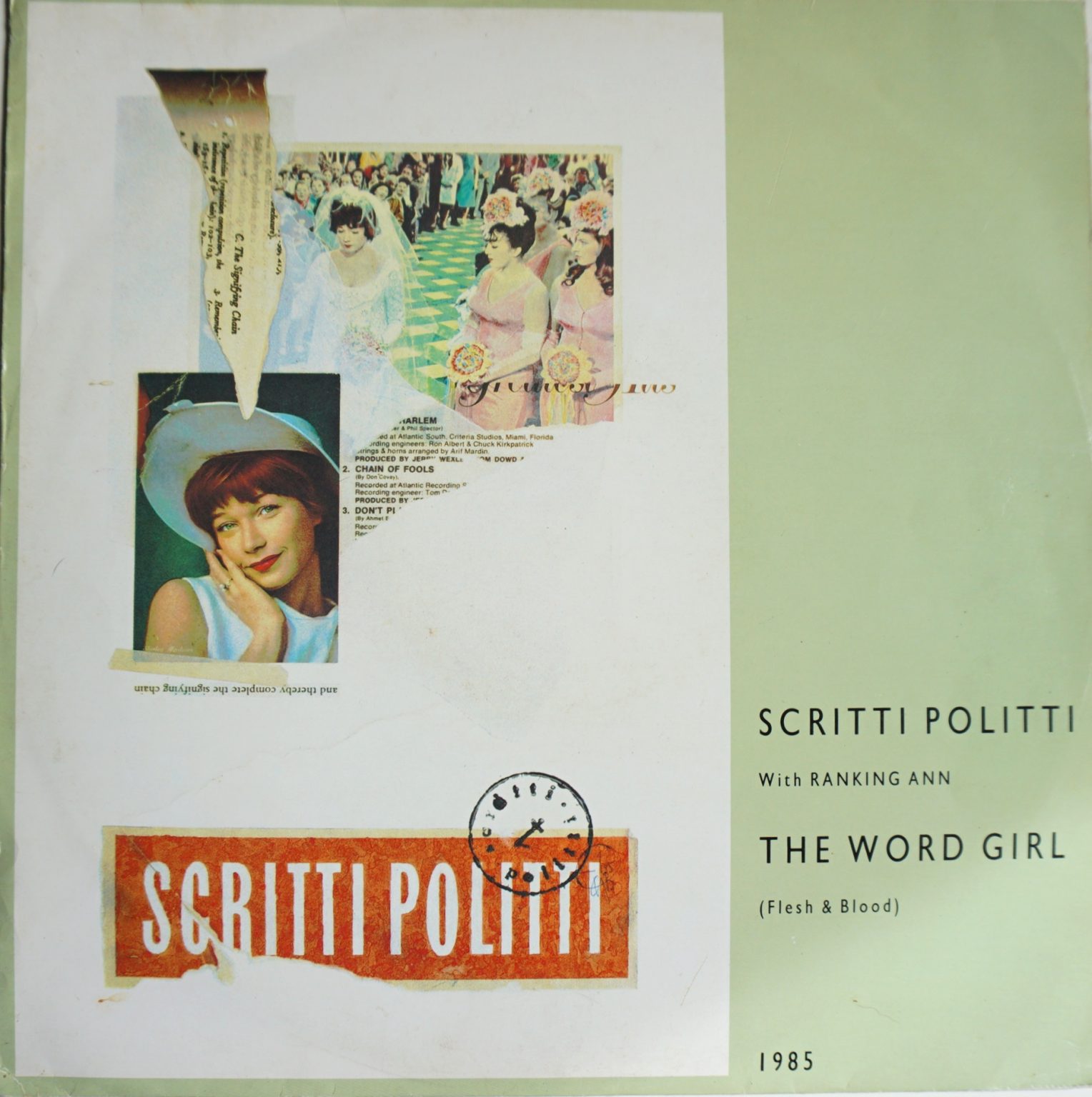 Scritti Politti With Ranking Ann – The World Girl (Flesh & Blood) [Vinyl EP] (VG+/VG+)