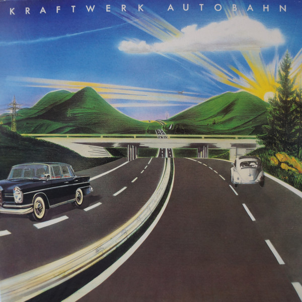 Okładka płyty winylowej artysty Kraftwerk o tytule Autobahn