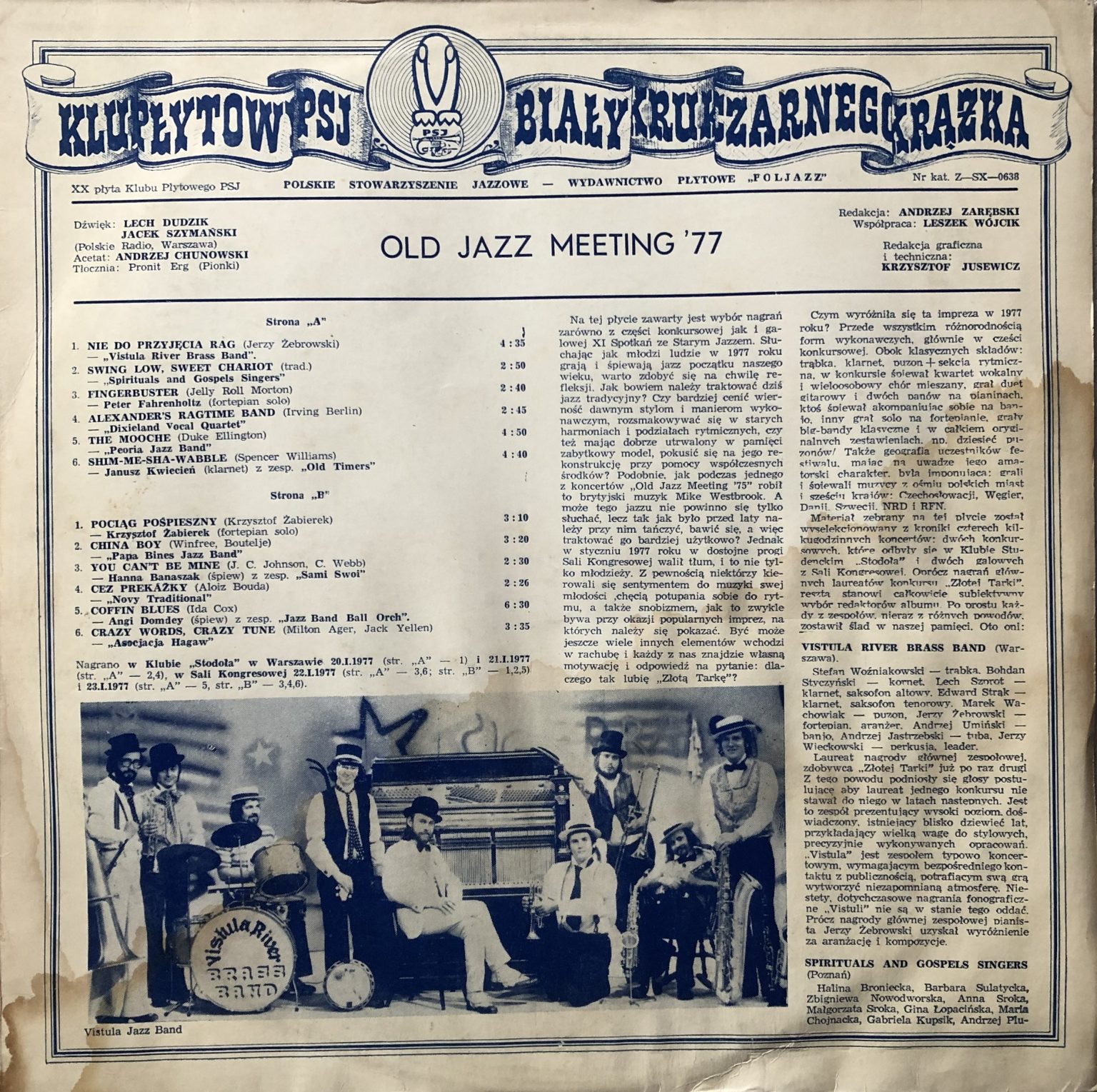 Old Jazz Meeting ’77 – Klub Płytowy PSJ – Biały Kruk Czarnego Krążka XX LP