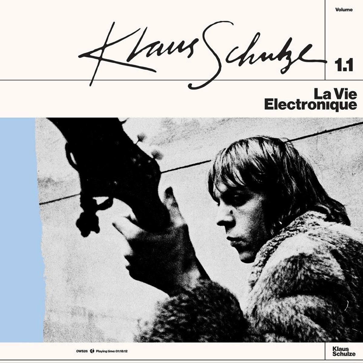 Okładka płyty winylowej artysty Klaus Schulze o tytule La Vie Electronique Vol.1.1