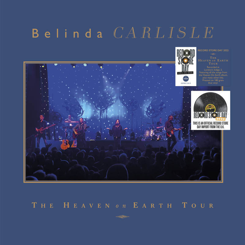 Okładka płyty winylowej artysty Belinda Carlisle o tytule THE HEAVEN ON EARTH TOUR RSD2022