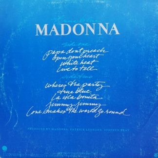 Okładka płyty winylowej artysty Madonna o tytule TRUE BLUE
