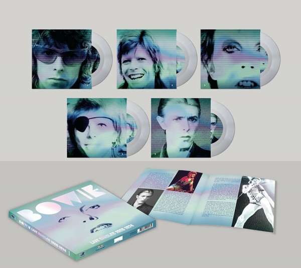 Okładka płyty winylowej artysty David Bowie o tytule Live Singles 1969-1974