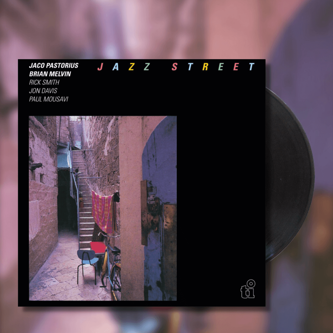 Okładka płyty winylowej artysty Jaco Pastorious o tytule Jazz Street