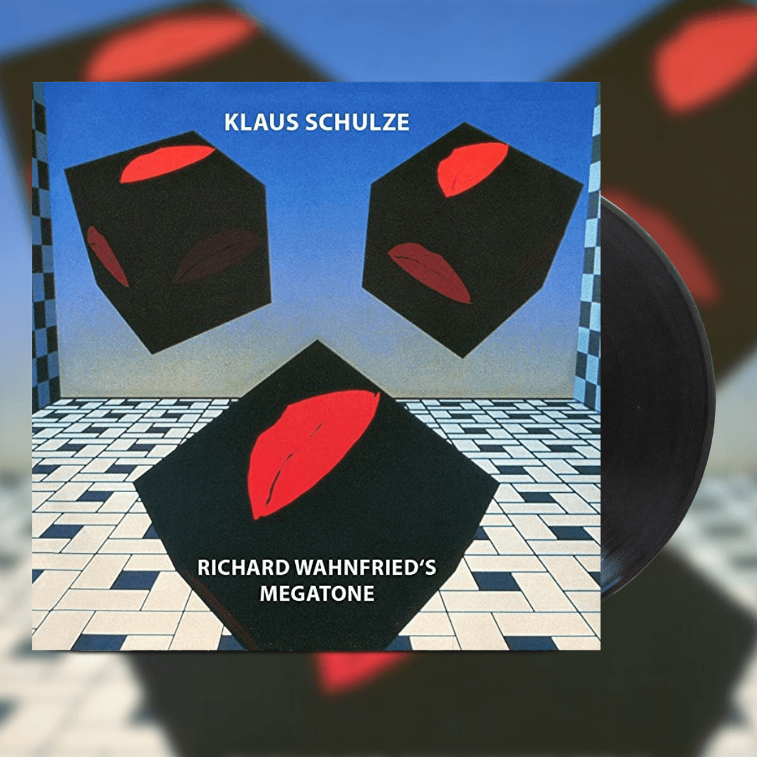 Okładka płyty winylowej artysty Klaus Schulze o tytule WAHNFRIED'S MEGATONE