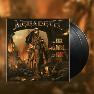 Okładka płyty winylowej artysty Megadeth o tytule The Sick, The Dying... And The Dead!