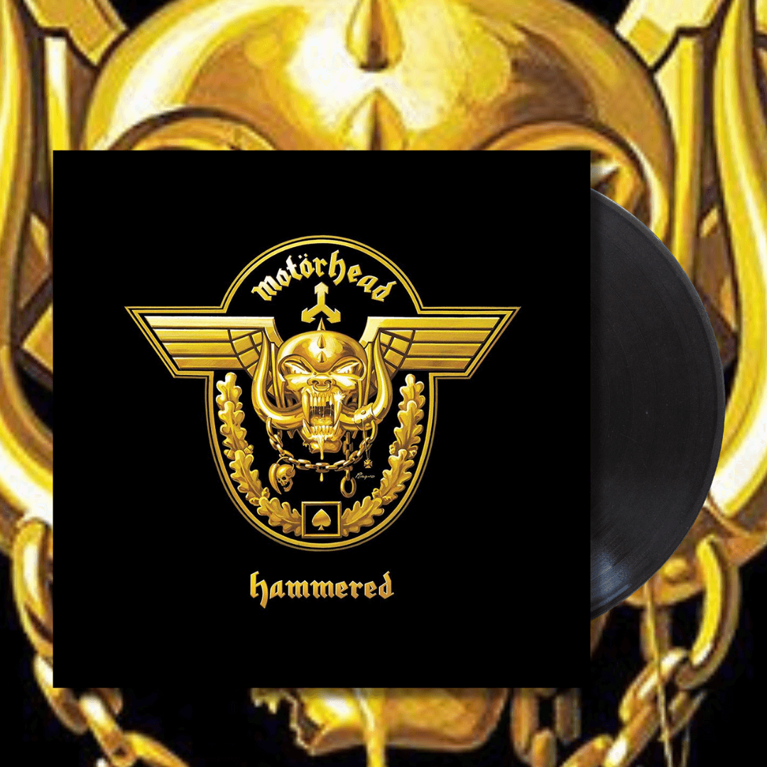 Okładka płyty winylowej artysty Motorhead o tytule Hammered