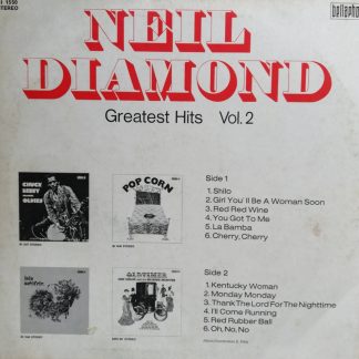 Okładka płyty winylowej artysty Neil Diamond o tytule Greatest Hits vol.2