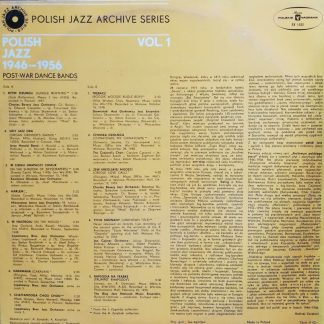 Okładka płyty winylowej artysty VA o tytule Polish Jazz 1946-1956 Vol. 1 – Post-War Dance Bands – Polish Jazz Archive Series