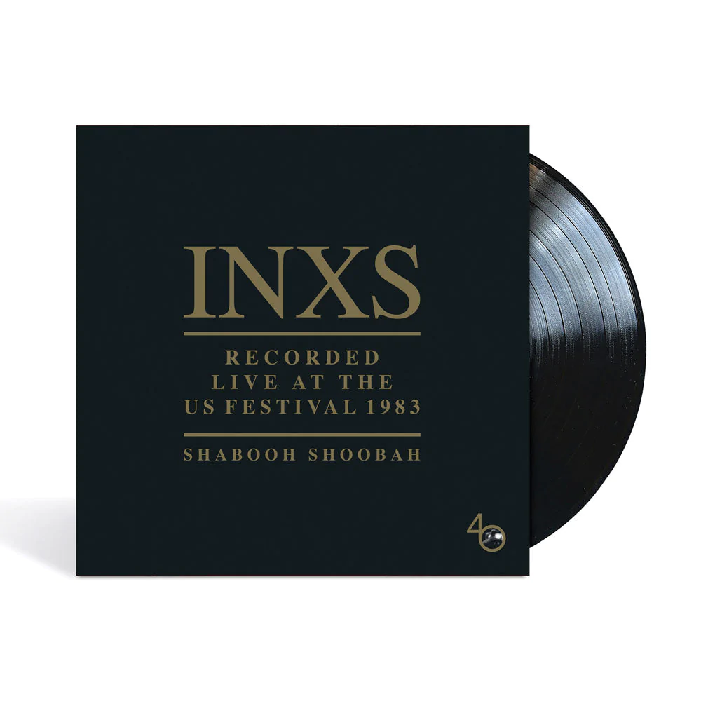 Okładka płyty winylowej artysty INXS o tytule Shabooh Shoobah (Live Us Festival/1983)