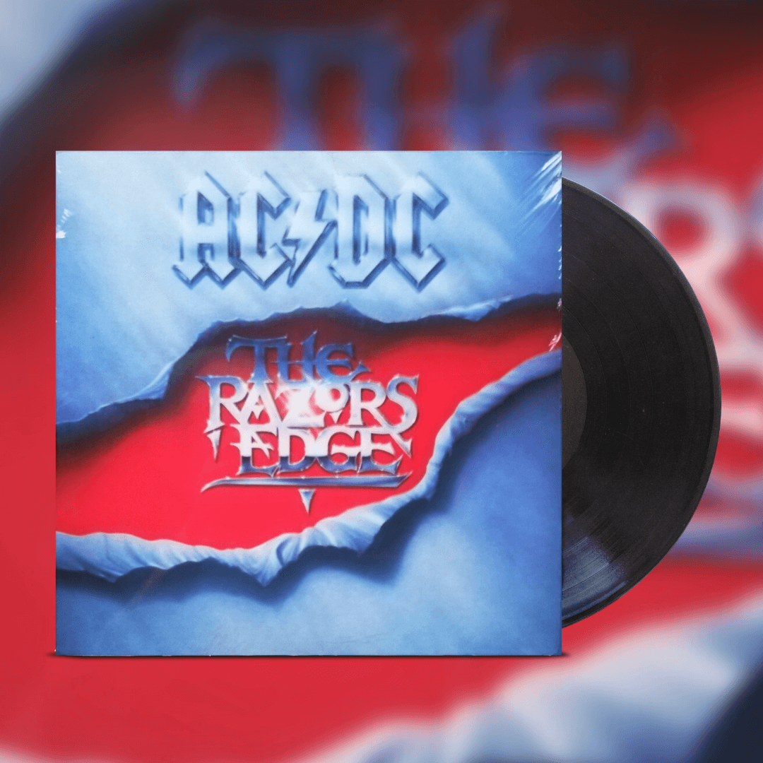 Okładka płyty winylowej artysty AC/DC o tytule Ballady Razors Edge
