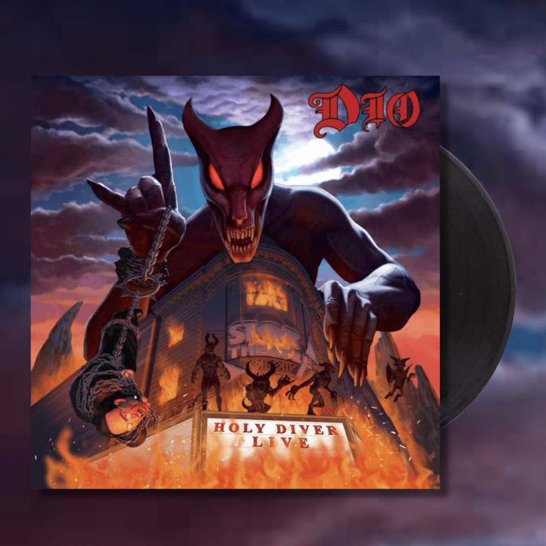 Okładka płyty winylowej artysty Dio o tytule Holly Diver Live