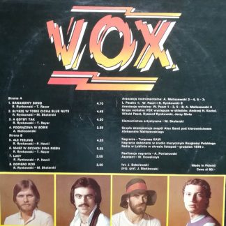 Okładka płyty winylowej artysty Vox o tytule Vox