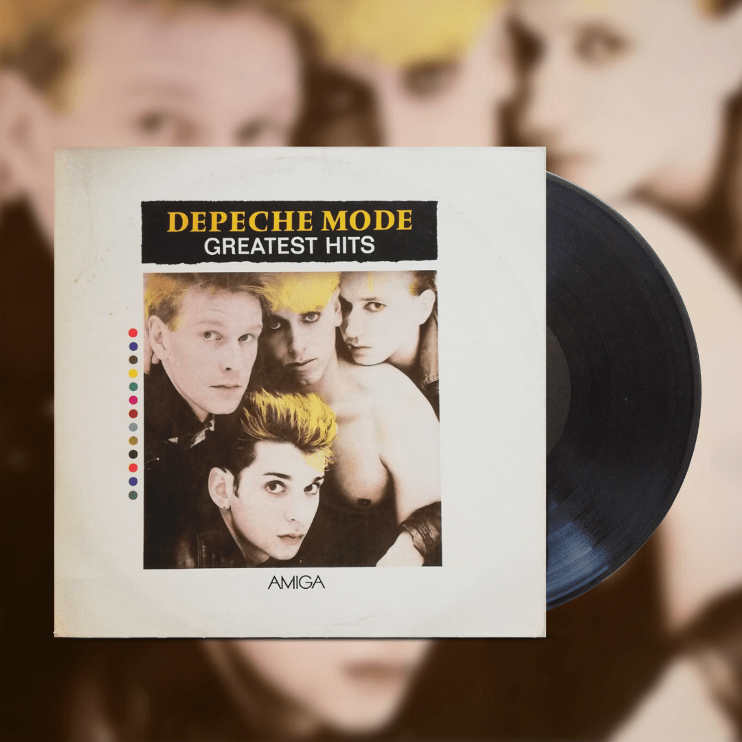 Okładka płyty winylowej artysty Depeche Mode o tytule Greatest Hits