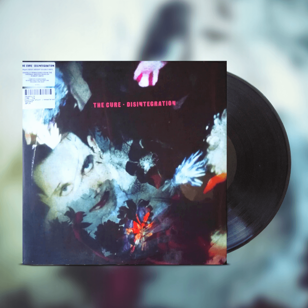Okładka płyty winylowej artysty The Cure o tytule Disintegration