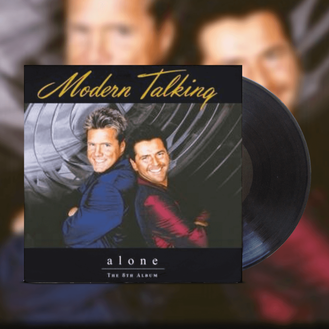 Okładka płyty winylowej artysty Modern Talking o tytule Alone The 8th Album