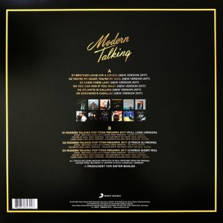 Okładka płyty winylowej artysty Modern Talking o tytule Back For Gold The New Versions