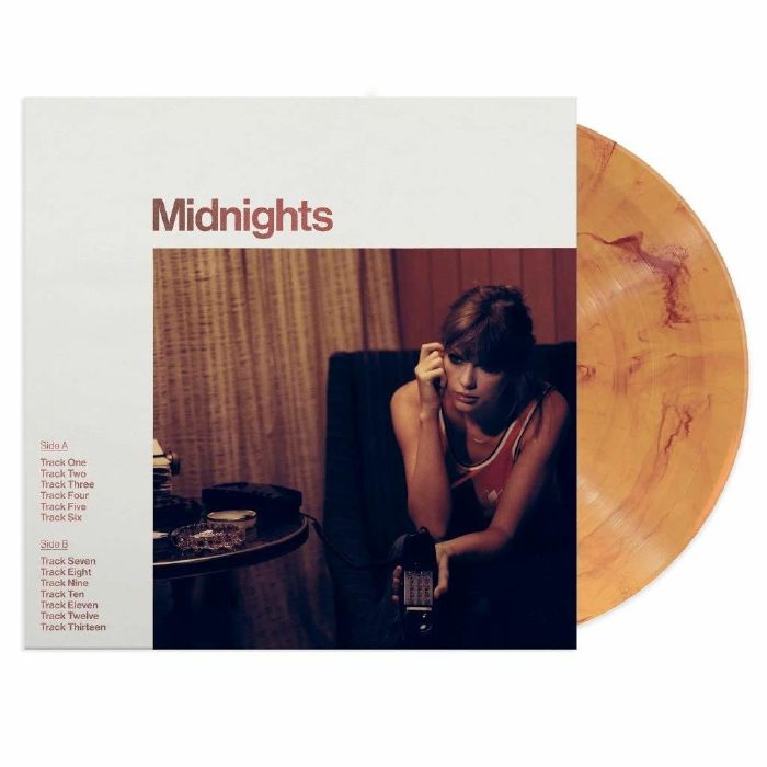 Taylor Swift  Midnights Blood Moon Edition orange marbled vinyl LP