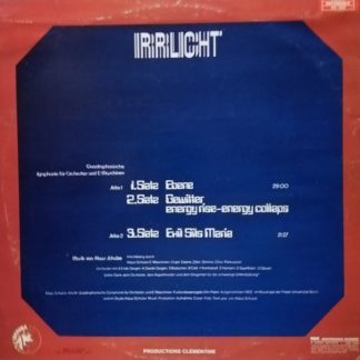 Okładka płyty winylowej artysty Klaus Schulze o tytule Irrlicht