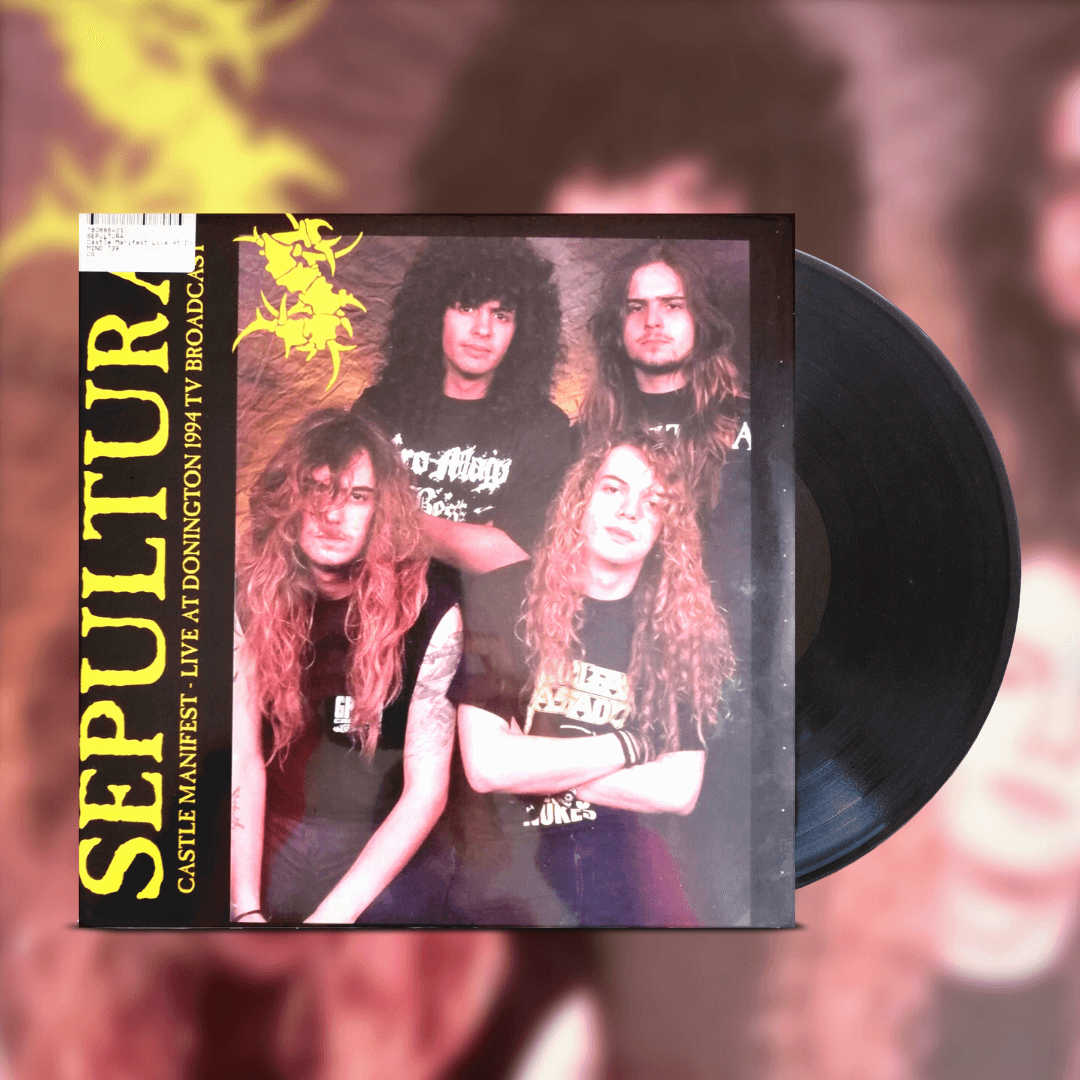 Okładka płyty winylowej artysty Sepultura o tytule Castle Manifest