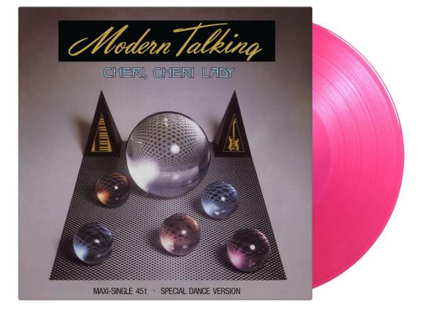 Okładka płyty winylowej artysty Modern Talking o tytule Cheri Cheri Lady