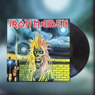 Okładka płyty winylowej artysty Iron Maiden o tytule Iron Maiden