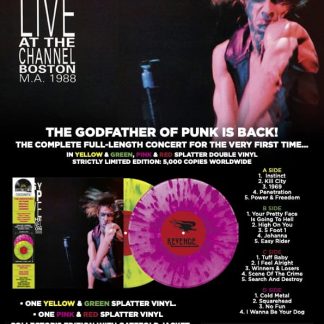 Okładka płyty winylowej artysty Iggy Pop o tytule Live At The Channel Boston