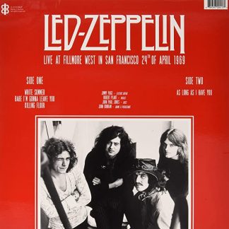 Okładka płyty winylowej artysty Led Zeppelin o tytule Live At Filmre East