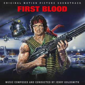 Okładka płyty winylowej artysty Jerry Goldsmith o tytule Rambo