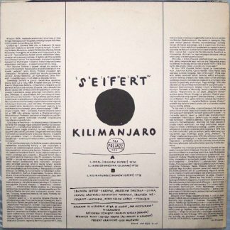 Okładka płyty winylowej artysty Zbigniew Seifert o Kilimanjaro
