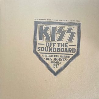 Okładka płyty winylowej artysty Kiss o tytule Live In Des Moines 1977