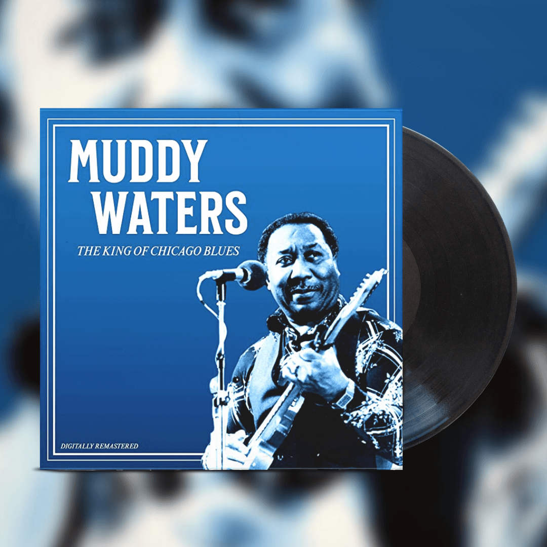 Okładka płyty winylowej artysty Muddy Waters o tytule The King of Chciago Blues