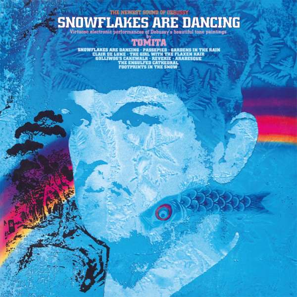 Okładka płyty winylowej artysty Isao Tomita o tytule Snowflakes Are Dancing