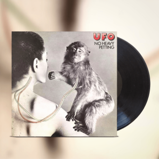 Okładka płyty winylowej artysty The UFO o tytule No Heavy Petting