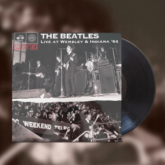 Okładka płyty winylowej artysty The Beatles o tytule Live at Wembley, Indiana '64