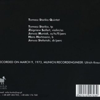 Okładka płyty CD artysty Tomasz Stanko Quintet o tytule Purple Sun