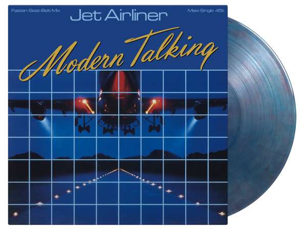 Okładka płyty winylowej artysty Modern Talking o tytule Jet Airliner