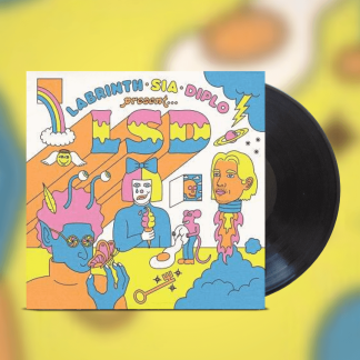 Okładka płyty winylowej artysty Labrinth, Sia, Diplo o tytule Present... LSD: LSD