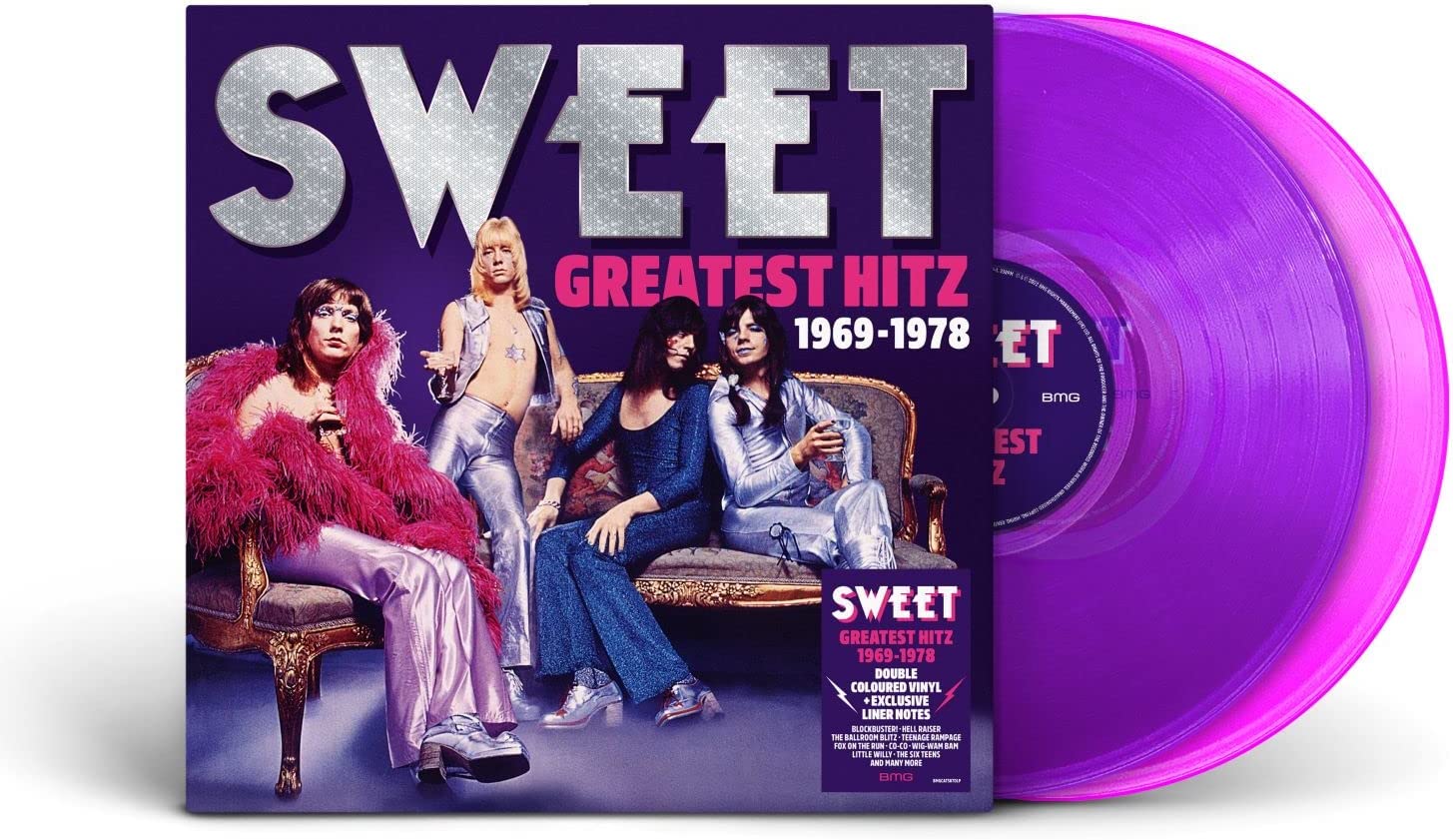 Okładka płyty winylowej artysty The Sweet o tytule Greatest Hitz
