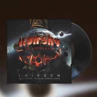 Okładka płyty winylowej artysty Laibach o tytule IRON SKY : THE COMING RACE