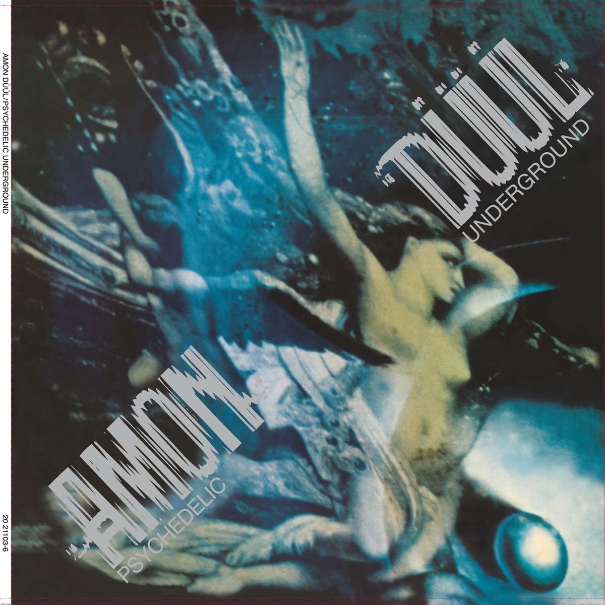 Okładka płyty winylowej artysty Amon Dull o tytule Psychedelic Underground