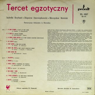 Okładka płyty winylowej artysty Tercet Egzotyczny o tytule Tercet Egzotyczny
