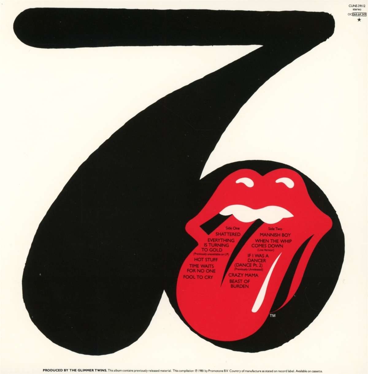 Okładka płyty CD artysty The Rolling Stones o tytule Sucking In The Seventies