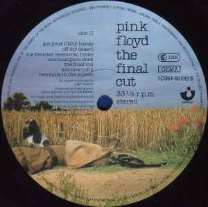 Okładka płyty winylowej artysty Pink Floyd o tytule The Final Cut