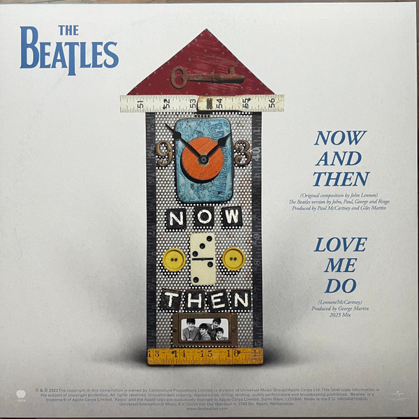Okładka płyty winylowej artysty The Beatles o tytule Now and Then