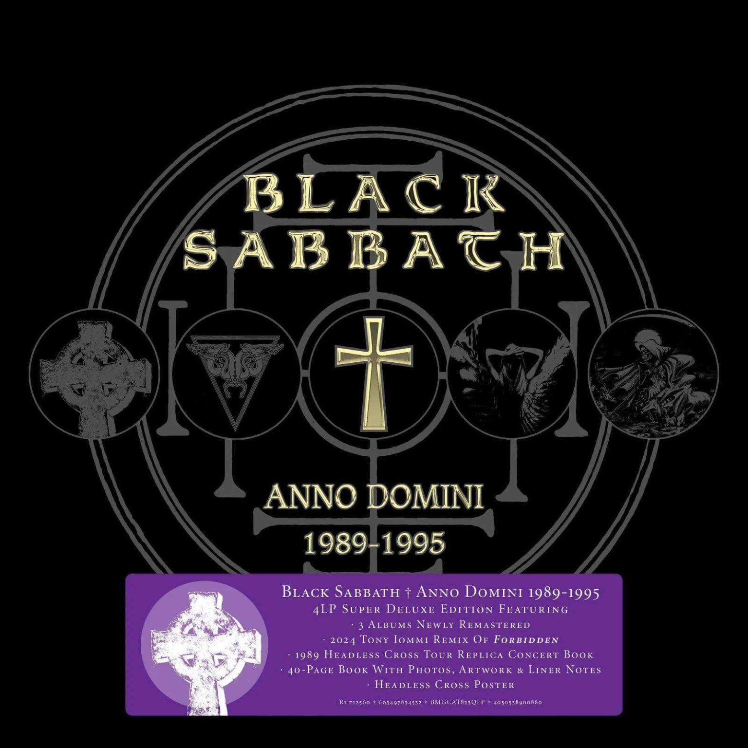 Okładka płyty CD artysty Black Sabbath o tytule Anno Domini: 1989 - 1995