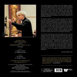 Okładka płyty winylowej artysty Ludwig Van Beethoven o tytule Symfonia numer 5