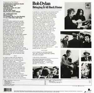 Okładka płyty winylowej artysty Bob Dylan o tytule Bringing It All Back Home