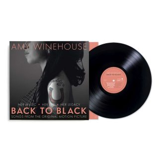 Okładka płyty winylowej artysty Amy Winehouse o tytule Back To Black: Songs From The Original Motion Picture