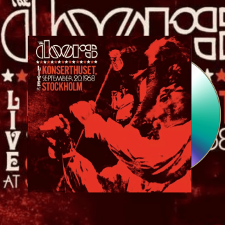 Okładka płyty CD artysty The Doors o tytule Live In Konserthuset, Sztokholm, 1968